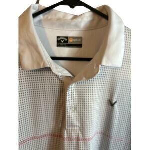 Men's Callaway Opti- dri Golf Polo shirt size XL white‎
